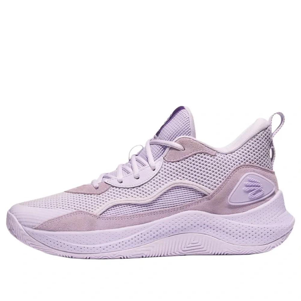NWT Under Armour Curry 3Z 24 Suede 'Salt Purple' Basketball Shoes - Picture 3 of 5